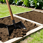 Taking Soil Samples**

*   **Prompt:** A person using a spade to collect soil samples in a garden, following a zigzag pattern. Focus on proper technique and clean tools. Background could show different garden zones (vegetable garden, lawn, flower bed).

**
